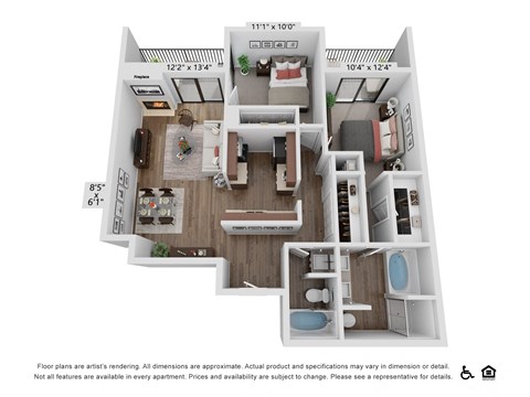 bedroom floor plan anjou 1600 a, opens a dialog at Alvista Nine Mile, Asheville, 28803
